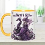 Soul Of A Witch Heart Of A Dragon - Personalized Dragon Accent Mug