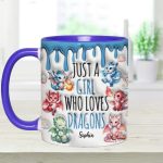 Just A Girl Who Loves Dragons - Personalized Dragon Accent Mug