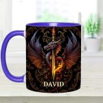 Heart Of A Dragon - Personalized Dragon Accent Mug