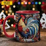 Personalized Rooster Accent Mug