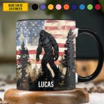 Patriotic Bigfoot - Personalized Bigfoot Accent Mug