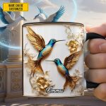 Personalized Beautiful Hummingbird Accent Mug