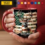 Deer Hunting American Flag - Personalized Hunting Accent Mug