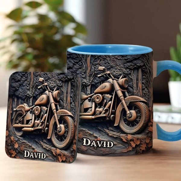 Never Underestimate An Old Man With A Motorcycle - Personalized Biker Accent Mug