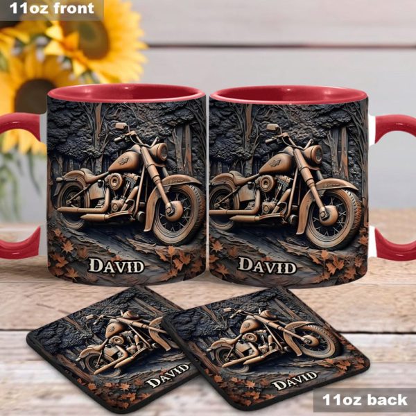Never Underestimate An Old Man With A Motorcycle - Personalized Biker Accent Mug