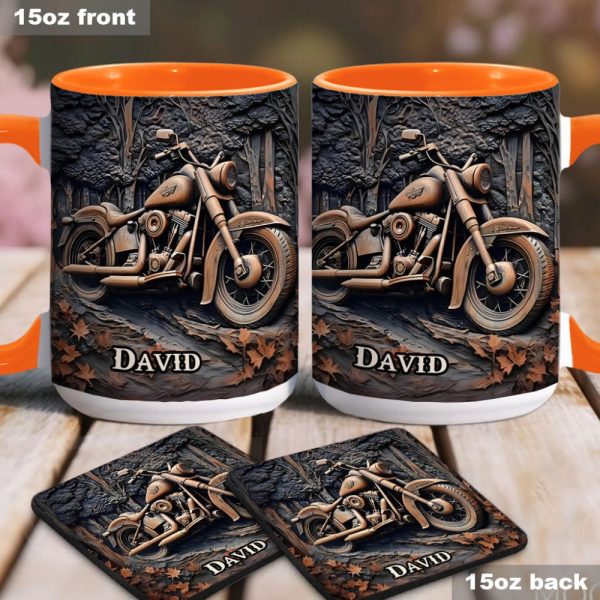 Never Underestimate An Old Man With A Motorcycle - Personalized Biker Accent Mug