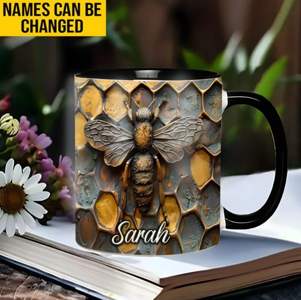 Bee Accent Mug - Personalized Accent Mug