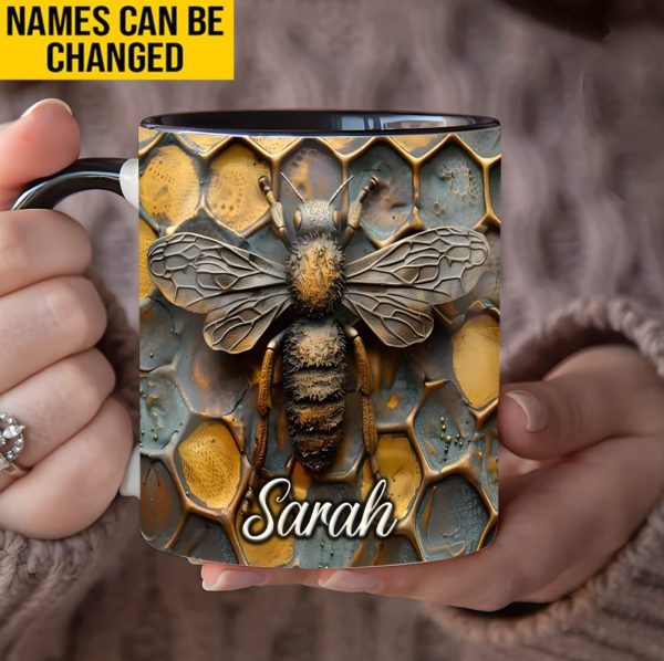 Bee Accent Mug - Personalized Accent Mug