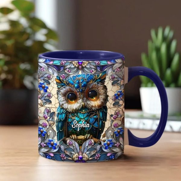 Charming Owl - Personalized Owl Accent Mug