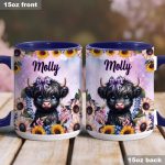 Cute Little Highland Cow - Personalized Accent Mug