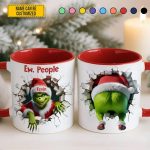 Funny Green Monster – Personalized Accent Mug
