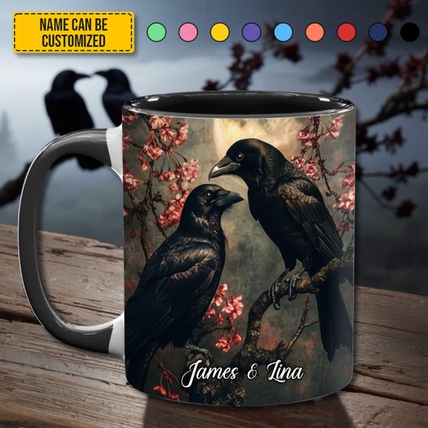 Personalized Raven Couple Accent Mug