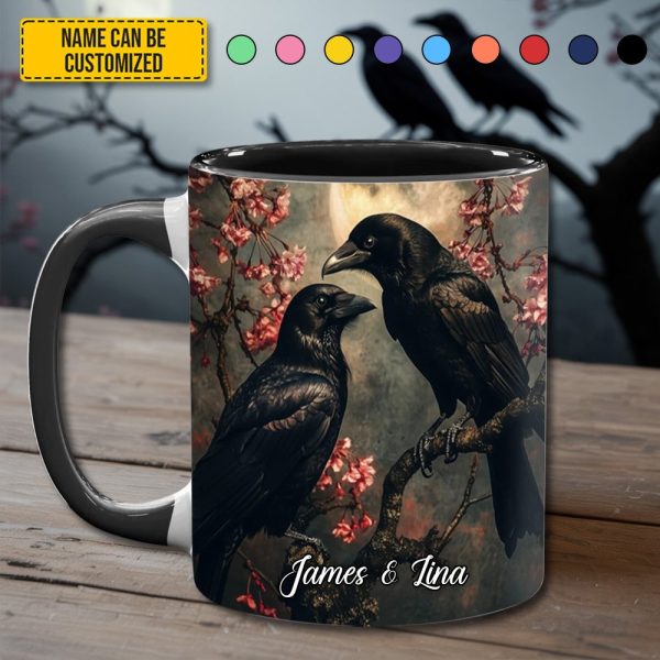 Personalized Raven Couple Accent Mug