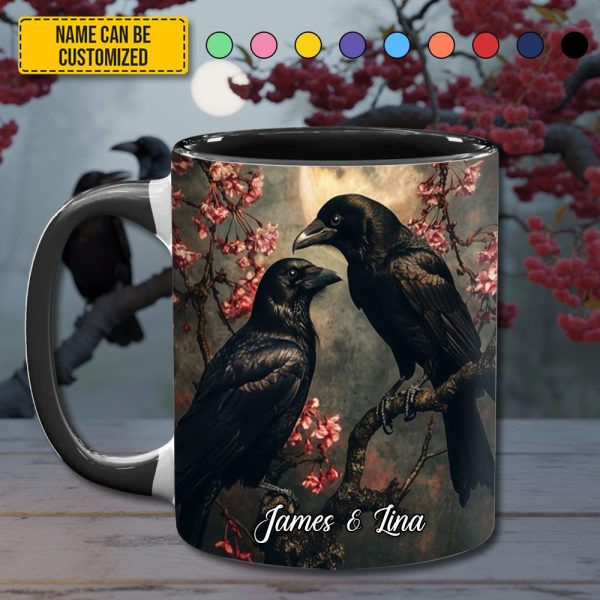 Personalized Raven Couple Accent Mug