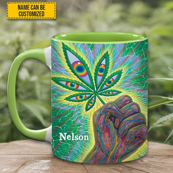 Psychedelic Power - Personalized Weed Accent Mug
