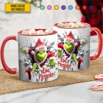 Grumpy Christmas Monster – Personalized Funny Accent Mug
