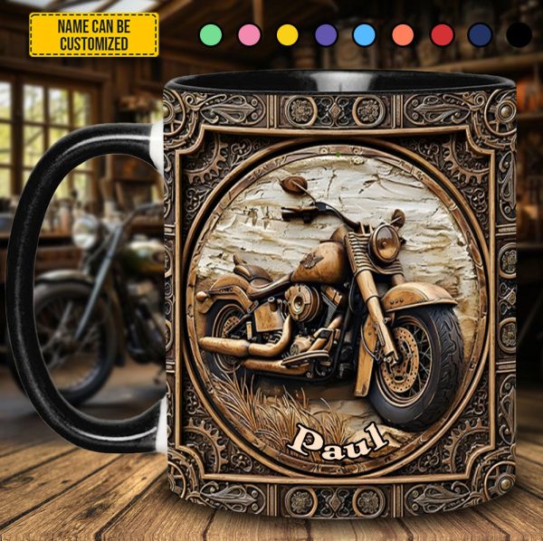 Biker Accent Mug - Personalized Biker Accent Mug