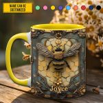 Personalized Honey Bee Accent Mug