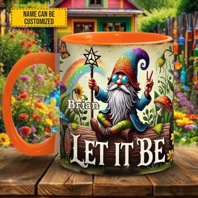 Let It Be Gnome – Personalized Hippie Accent Mug