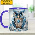 Blue Owl - Personalized Owl Accent Mug