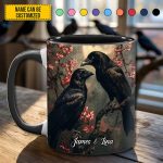 Personalized Raven Couple Accent Mug