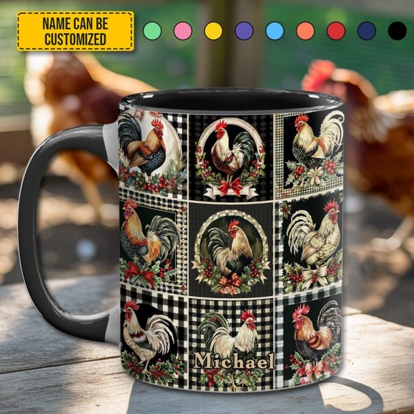 Chicken Collection Accent Mug - Personalized Chicken Accent Mug