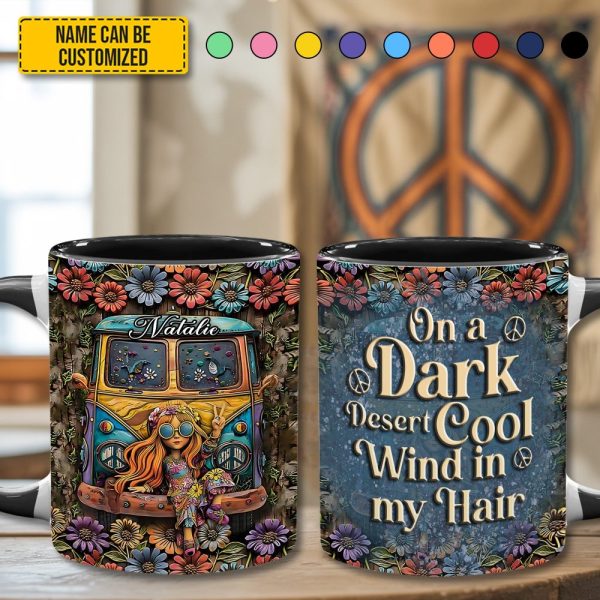 On A Dark Desert - Personalized Hippie Accent Mug