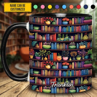 Bookish Floral - Personalized Accent Mug