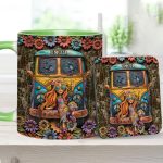 Hippie Girl - Personalized Hippie Accent Mug