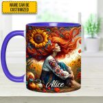 Hippie Girl - Personalized Hippie Accent Mug