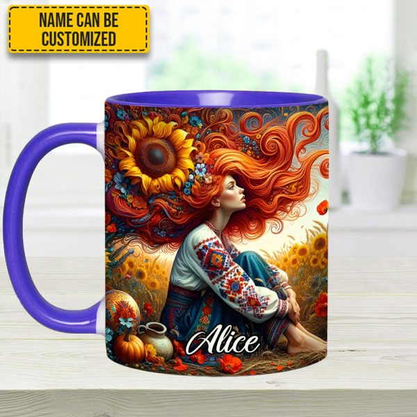 Hippie Girl - Personalized Hippie Accent Mug