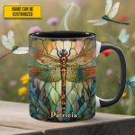 Dragonfly Dreams - Personalized Dragonfly Accent Mug