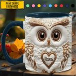 Cute Owl - Personalized Owl Accent Mug