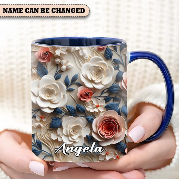 Beautiful Flowers - Personalized Accent Mug