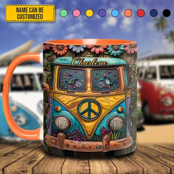 Hippie Van  - Personalized Hippie Accent Mug