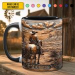 Cowboy & Horse - Personalized Accent Mug