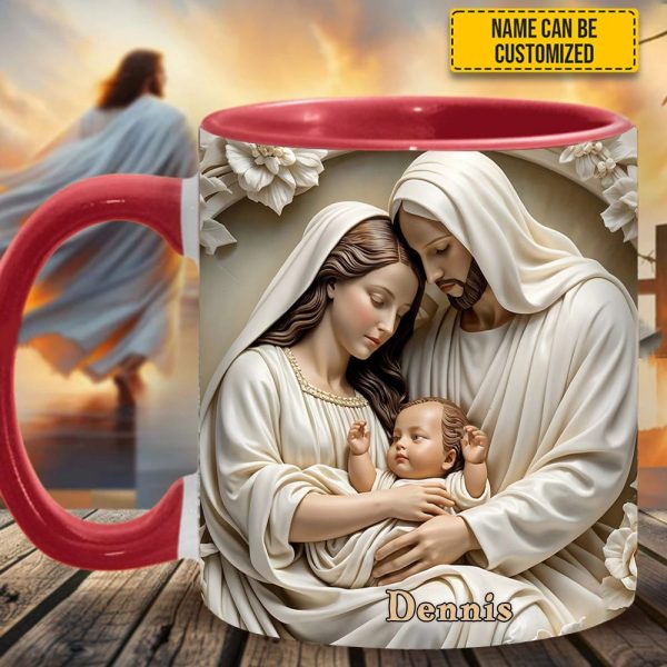 Holy Family Personalized Accent Mug
