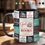 Girl Loves Books Accent Mug