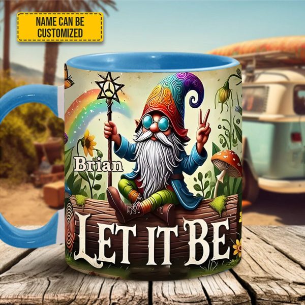 Let It Be Gnome – Personalized Hippie Accent Mug