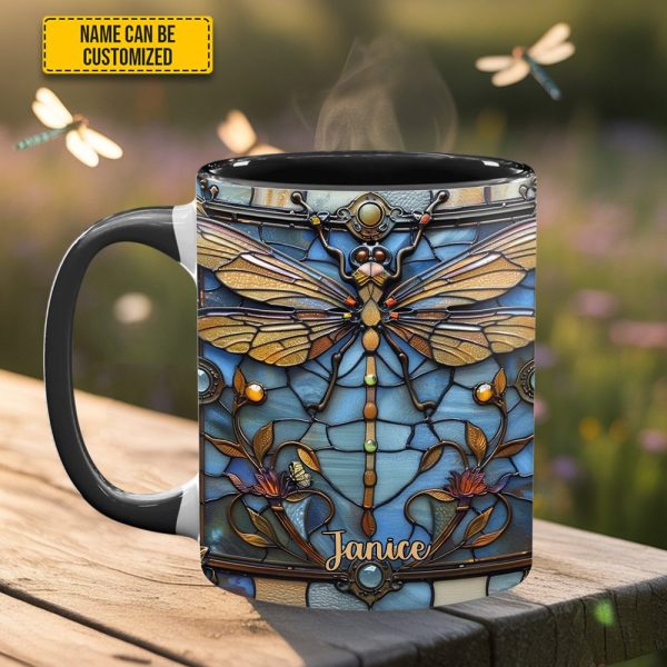 Love Dragonfly - Personalized Dragonfly Accent Mug