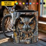 Owl In Tree - Personalized Owl Accent Mug