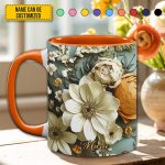 Love Flowers - Personalized Flower Accent Mug
