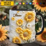 Beautiful Sunflower - Personalized Accent Mug