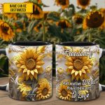 Freedom'S Just Another Word - Personalized Sunflower Accent Mug