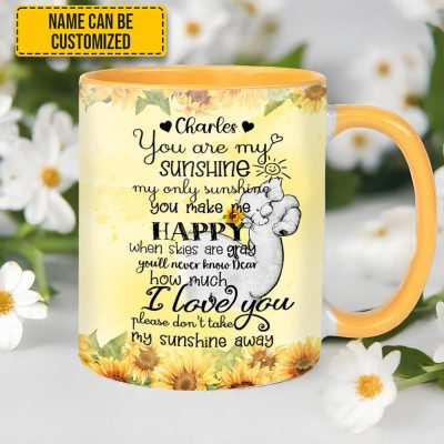 You'Re My Sunshine Elephant - Personalized Accent Mug