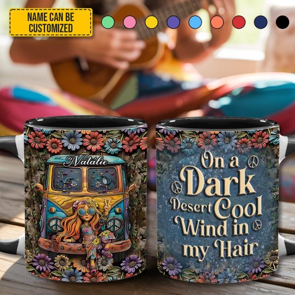 On A Dark Desert - Personalized Hippie Accent Mug