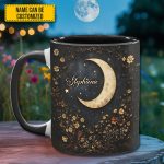 Crescent Moon Wildflower - Personalized Accent Mug