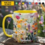 Spring Flowers - Personalized Flower Accent Mug