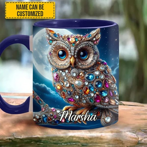 Dark Owl - Personalized Owl Accent Mug