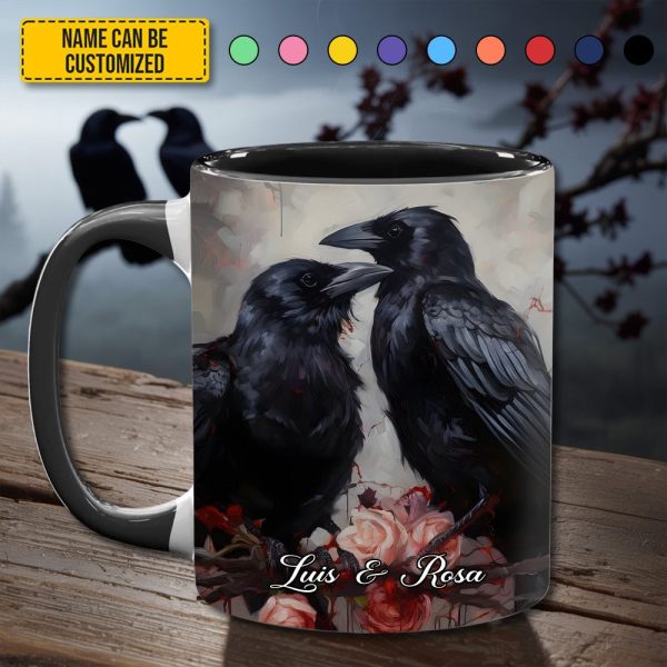 Raven Love – Personalized Couple Accent Mug
